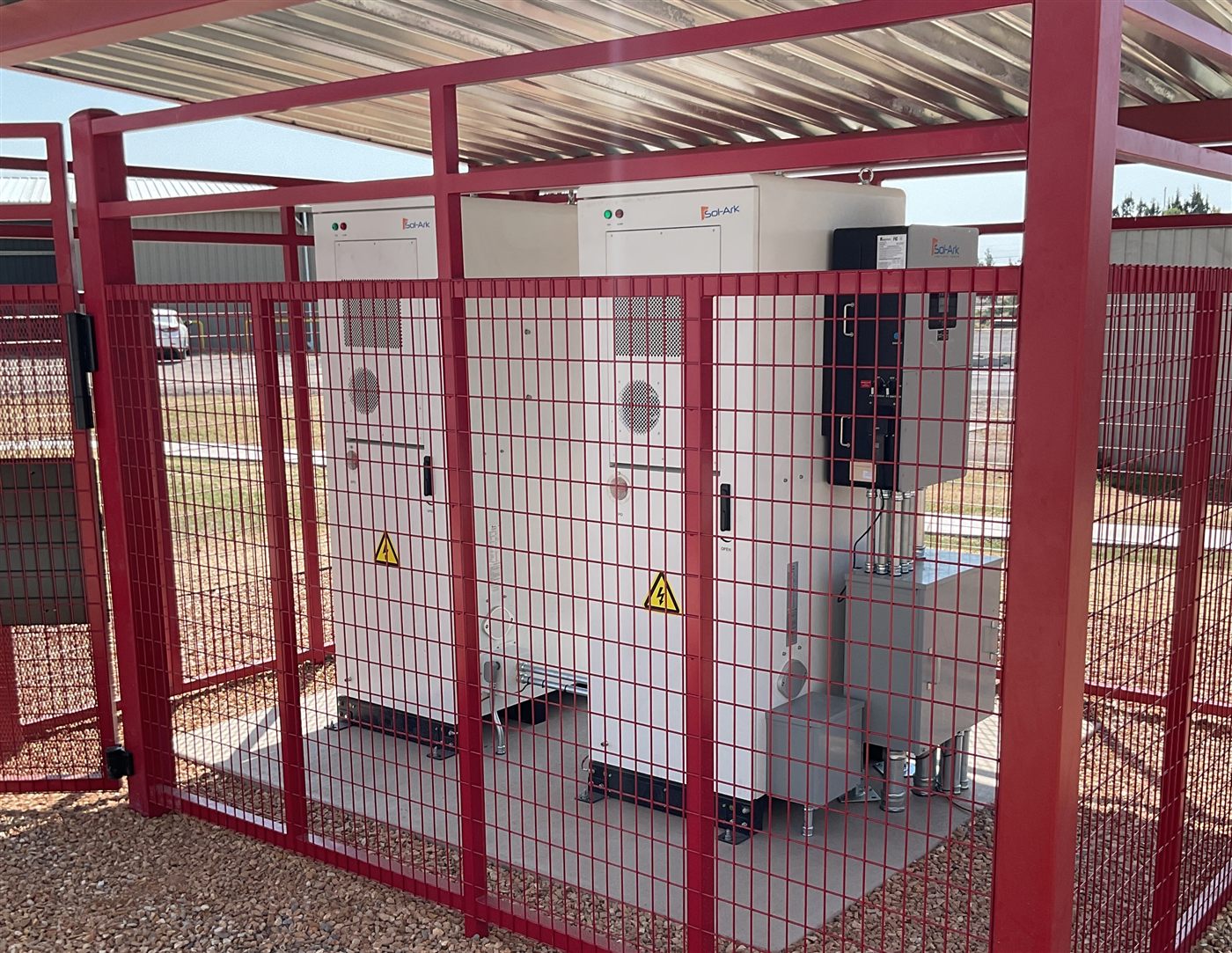 Commercial energy storage system enclosure, HOC Central Campus Development, Redmond, OR